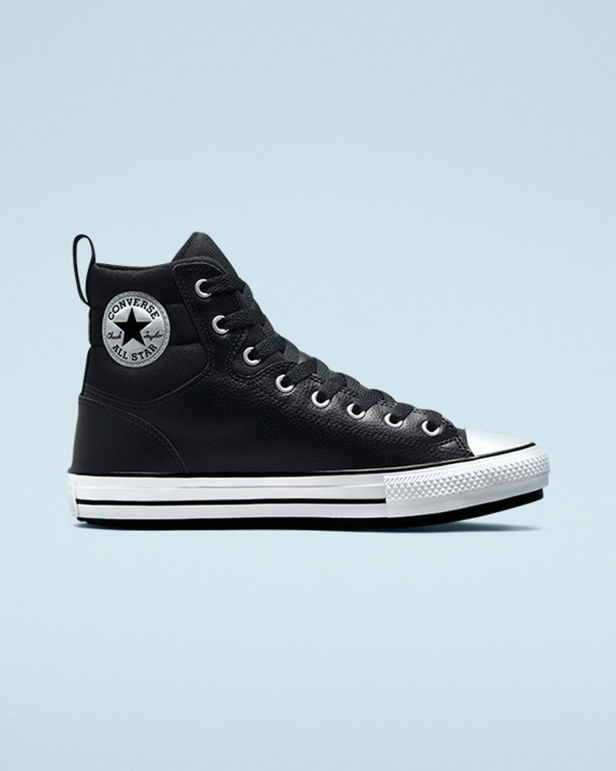 Dámské Zimní Boty Converse Chuck Taylor All Star Berkshire Vysoké Černé Bílé Černé | CZ WJDA85